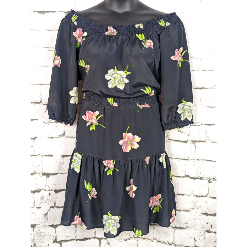 ANTHRO LIL Lothanthe Floral Smocked Dress Boho Cottage Coquette Milkmaid Large